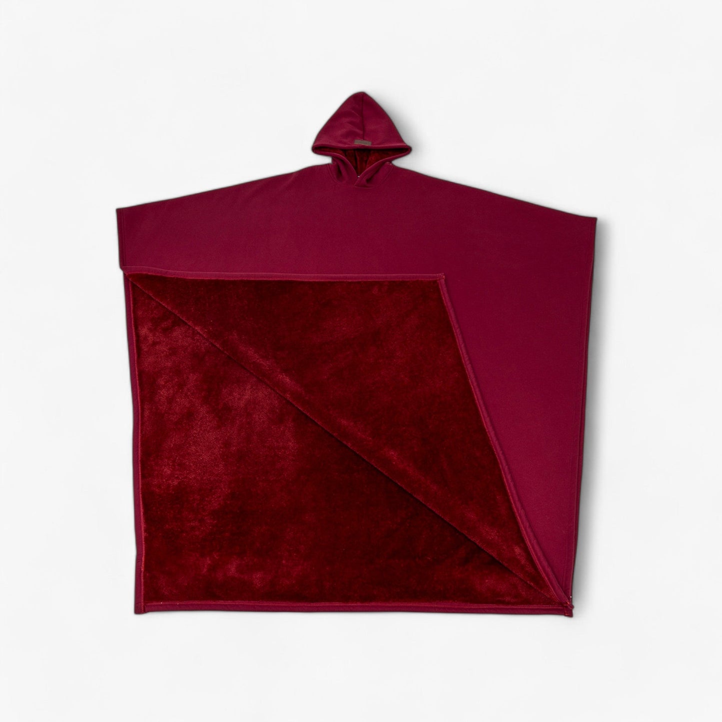 Cap Unisex Rozenkwarts - Fleece Poncho met Capuchon - Ultiem Comfort en Stijl