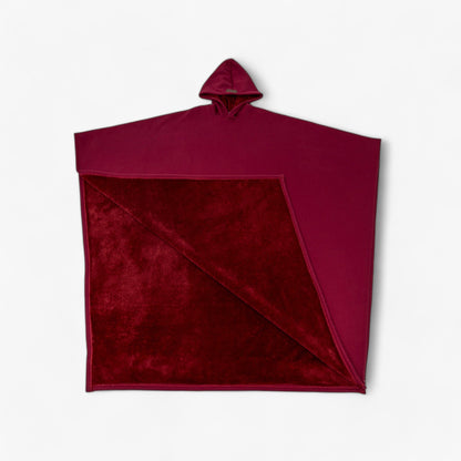 Cap Unisex Rozenkwarts - Fleece Poncho met Capuchon - Ultiem Comfort en Stijl