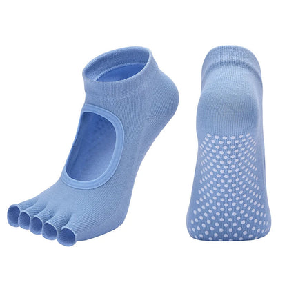 Antislip Pilates en Yoga Sokken met Vijf Teen Compartimenten