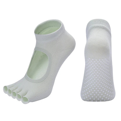 Antislip Pilates en Yoga Sokken met Vijf Teen Compartimenten