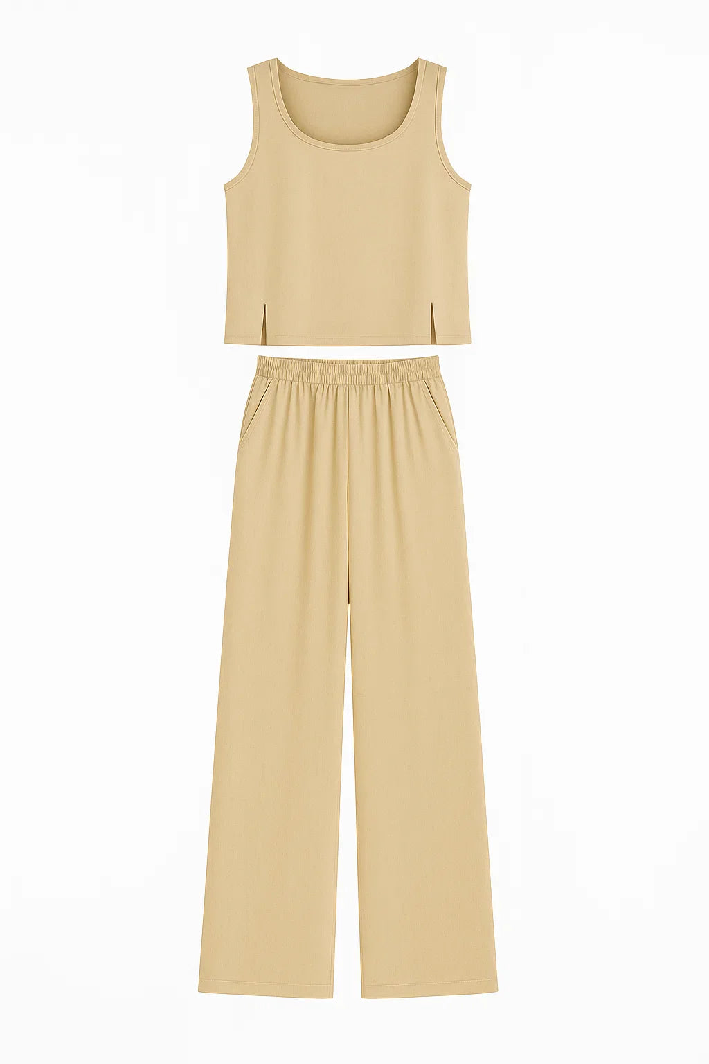 Vrouwen Boho Twee Delige Set - Khaki