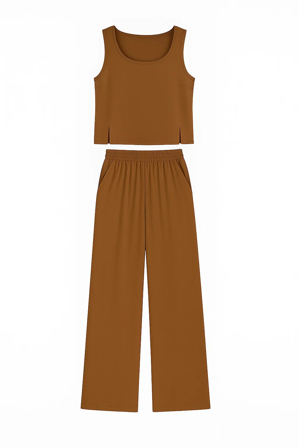 Vrouwen Boho Twee Delige Set - Khaki