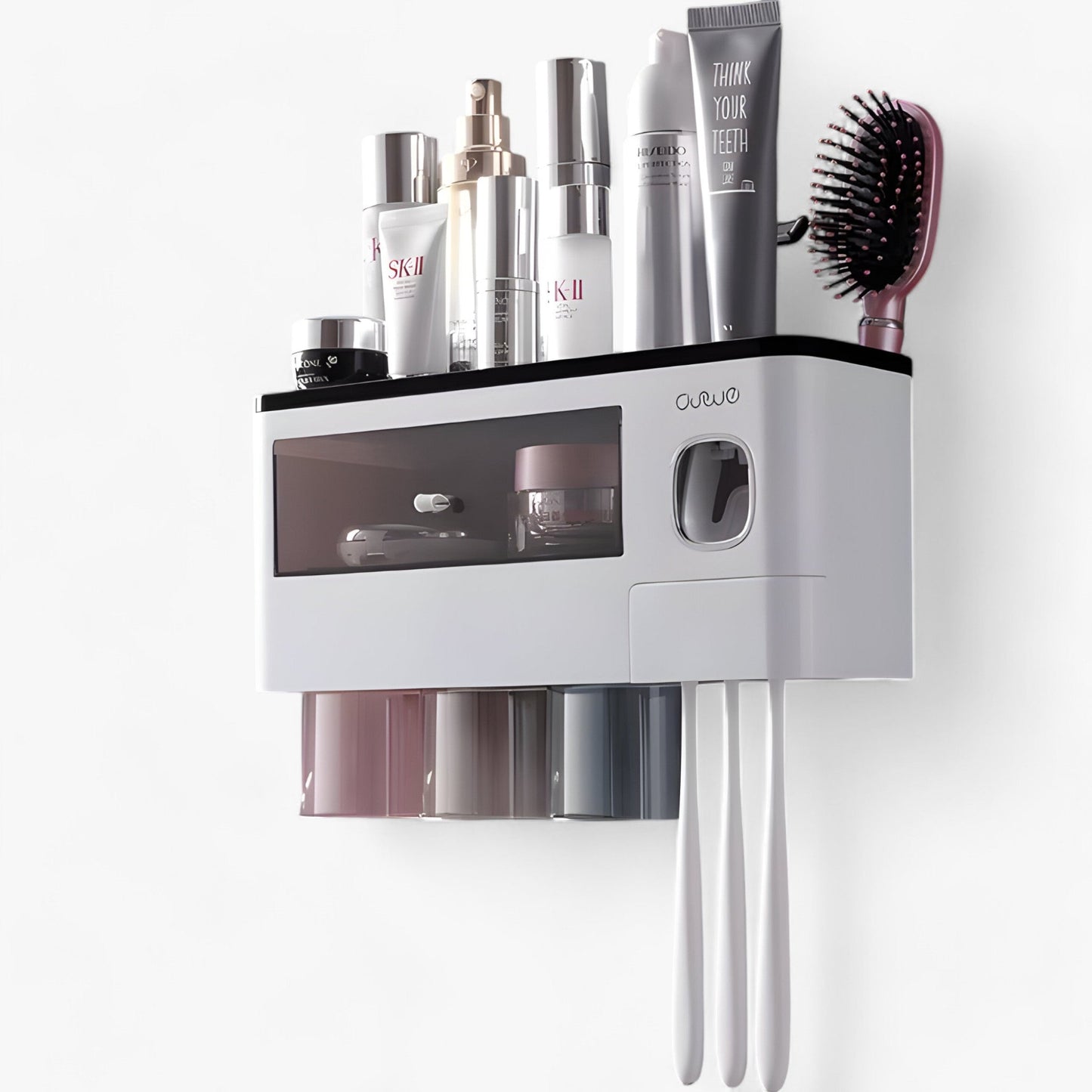 Automatische Dispenser - Wandmontage met Opbergvak - Zwart