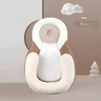 BabyEase Ergonomisch Kussen – Voorkomt Plat Hoofdje (0–6 Mnd)