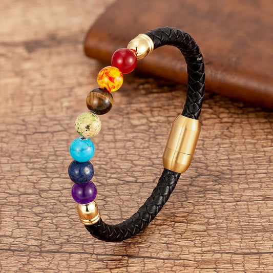 Chakra Armband Goud - Energie Balans Spiritueel - Kristal