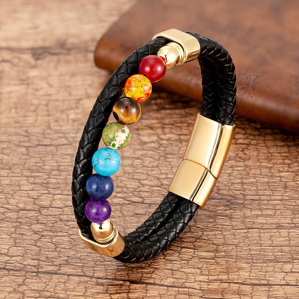 Chakra Armband Goud - Energie Balans Spiritueel - Kristal