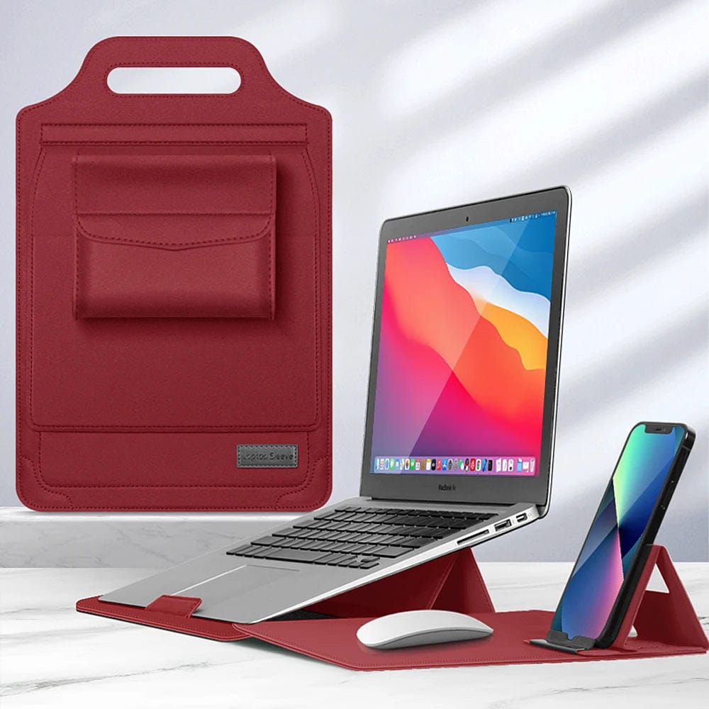 Laptophoes Bruin - Stijlvolle Veelzijdige Werkplek - Leer