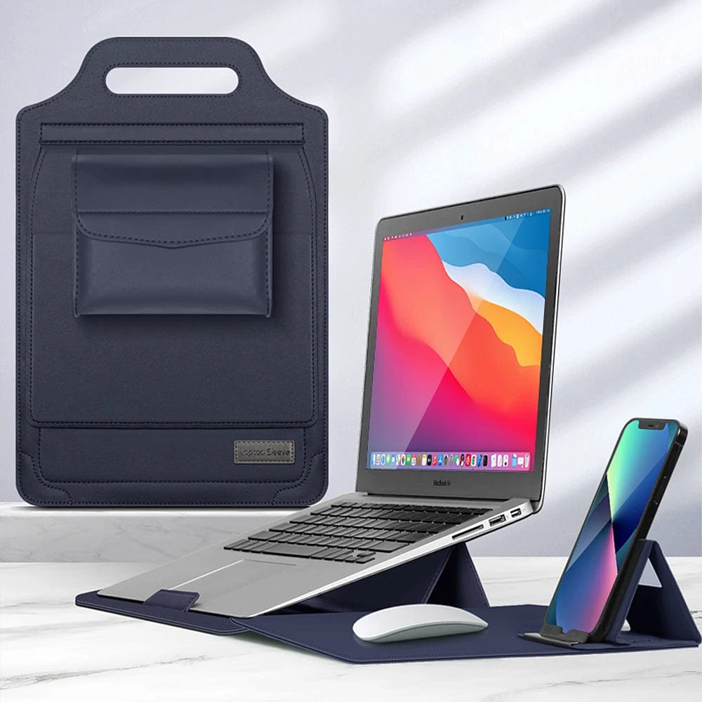 Laptophoes Bruin - Stijlvolle Veelzijdige Werkplek - Leer