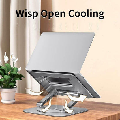 FoldAway - 360° Draaibare Laptopstandaard - Zwart