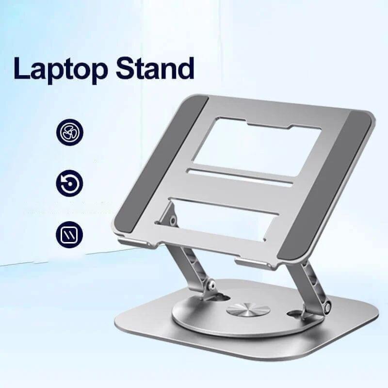 FoldAway - 360° Draaibare Laptopstandaard - Zwart