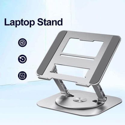 FoldAway - 360° Draaibare Laptopstandaard - Zwart