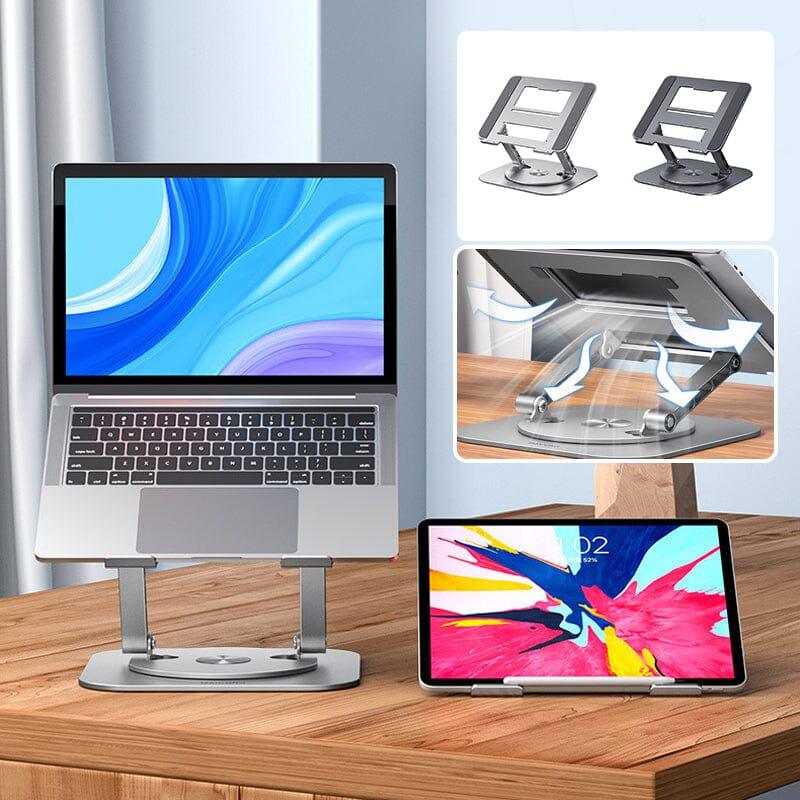 FoldAway - 360° Draaibare Laptopstandaard - Zwart
