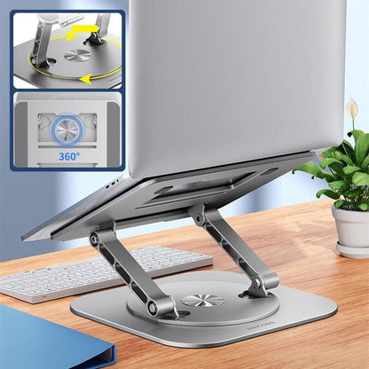 FoldAway - 360° Draaibare Laptopstandaard - Zwart
