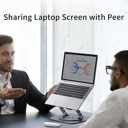 FoldAway - 360° Draaibare Laptopstandaard - Zwart