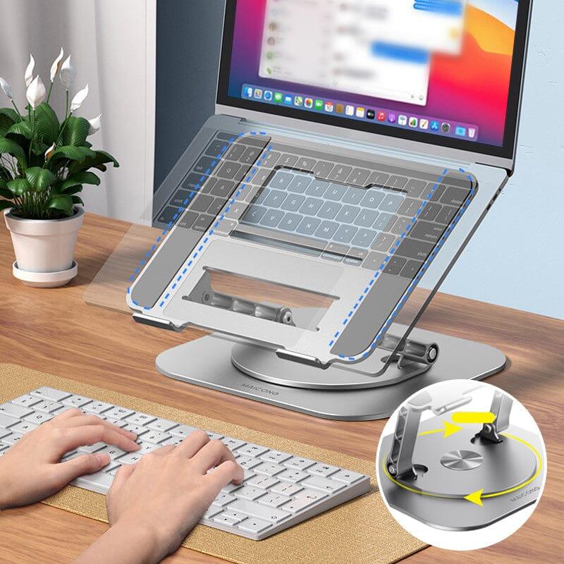 FoldAway - 360° Draaibare Laptopstandaard - Zwart