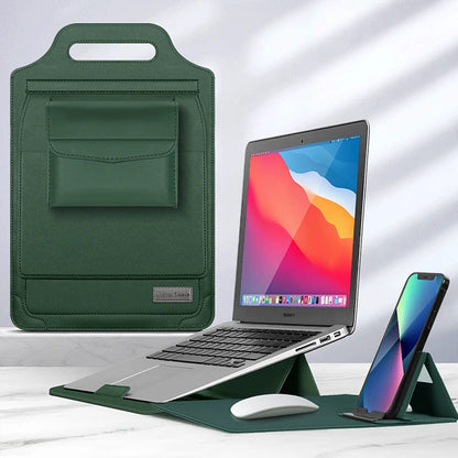 Laptophoes Bruin - Stijlvolle Veelzijdige Werkplek - Leer