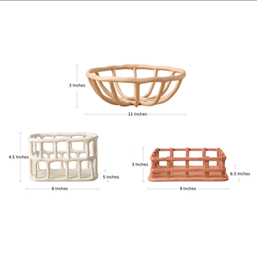 Artistieke Resin Fruitschaal met Elegant Ontwerp - Wit