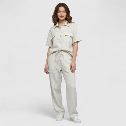 Twee Piece Set Dames Zomeroutfit - Wit
