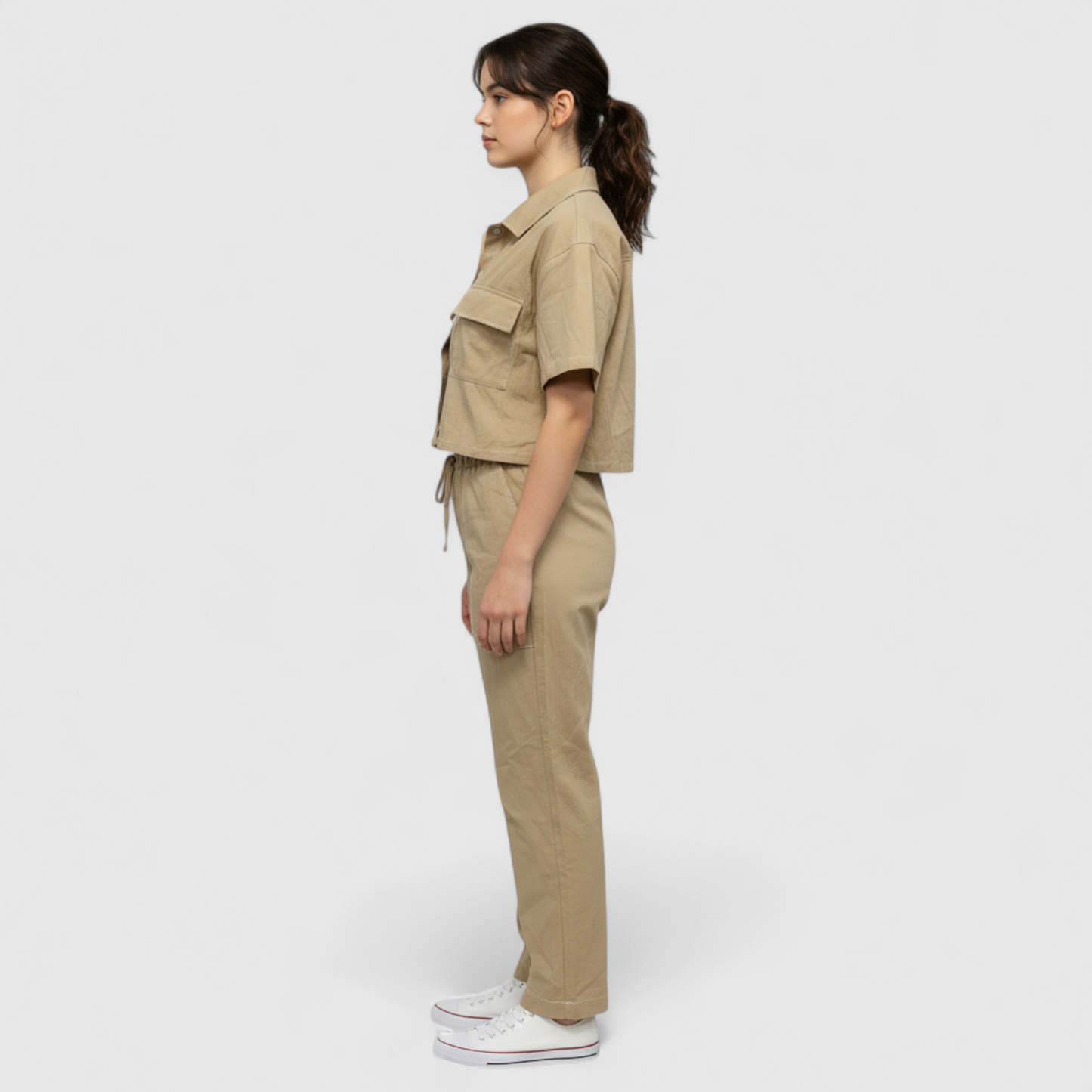 Twee Piece Set Dames Zomeroutfit - Wit