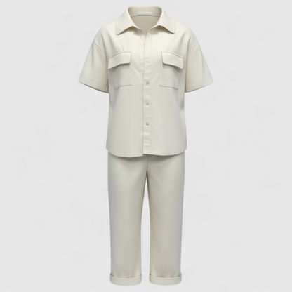 Twee Piece Set Dames Zomeroutfit - Wit