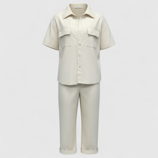 Twee Piece Set Dames Zomeroutfit - Wit