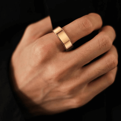 TitanRing Vital - Slimme Gezondheidsring van Titanium met Hartslag- en Slaapmonitor