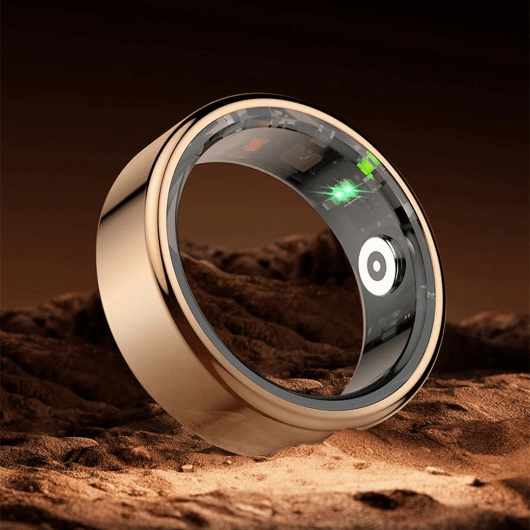 TitanRing Vital - Slimme Gezondheidsring van Titanium met Hartslag- en Slaapmonitor