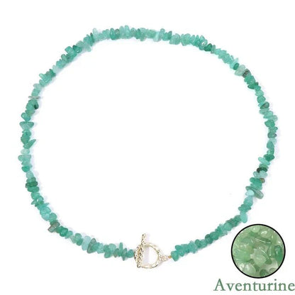 Halfedelsteen Ketting Turquoise - Helende Boheemse Gem Grind - Turquoise