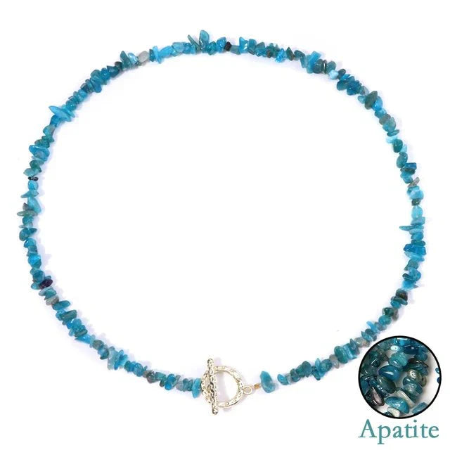 Halfedelsteen Ketting Turquoise - Helende Boheemse Gem Grind - Turquoise