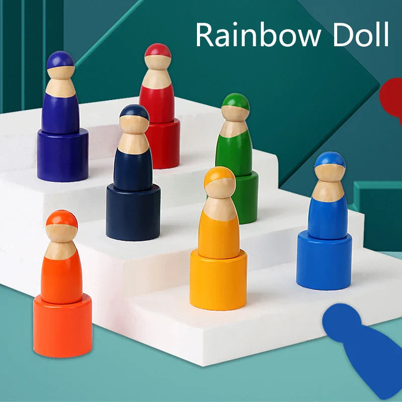 Rainbow Puzzle™ – Kleurrijk & Creatief – Houten Sorteer Speelgoed