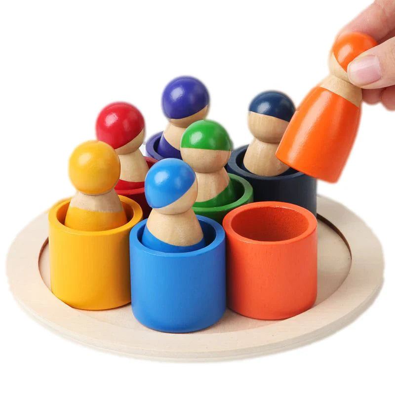 Rainbow Puzzle™ – Kleurrijk & Creatief – Houten Sorteer Speelgoed