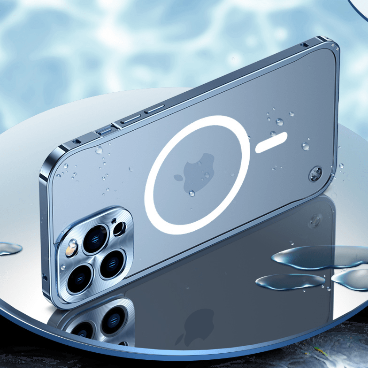 ISafe - MagSafe Aluminium Hoesje - Blauw