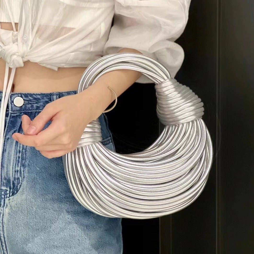 Elegante Handtas Dames Goud - Stijlvolle Avondtas Mesh - Metaal