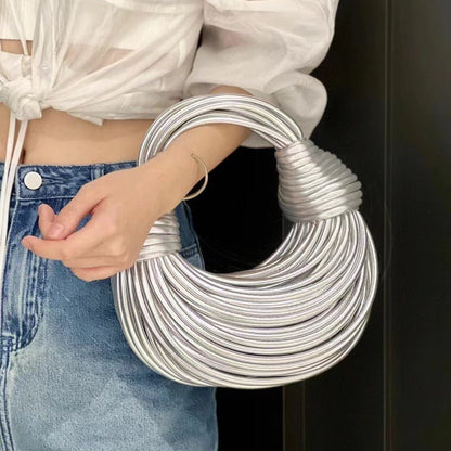 Elegante Handtas Dames Goud - Stijlvolle Avondtas Mesh - Metaal