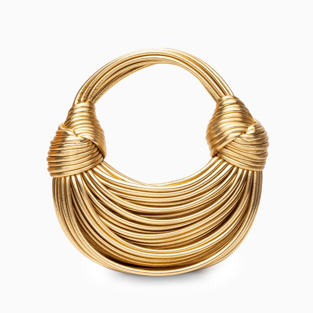 Elegante Handtas Dames Goud - Stijlvolle Avondtas Mesh - Metaal