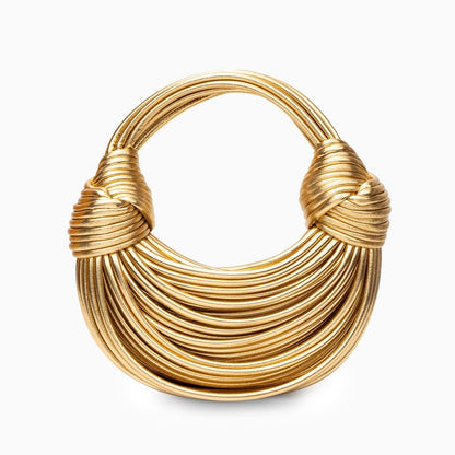 Elegante Handtas Dames Goud - Stijlvolle Avondtas Mesh - Metaal