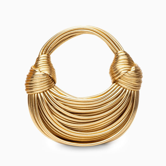 Elegante Handtas Dames Goud - Stijlvolle Avondtas Mesh - Metaal