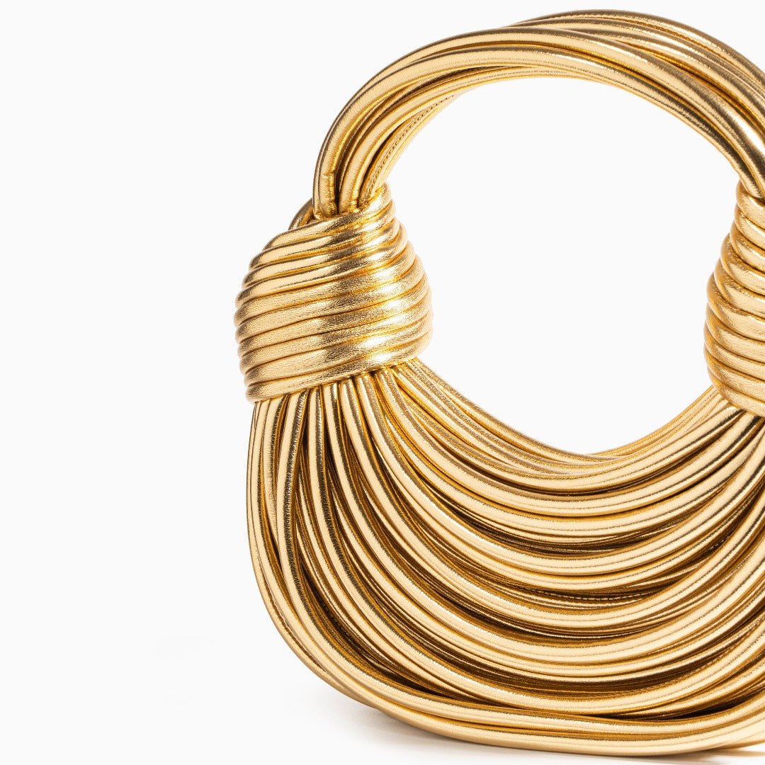 Elegante Handtas Dames Goud - Stijlvolle Avondtas Mesh - Metaal