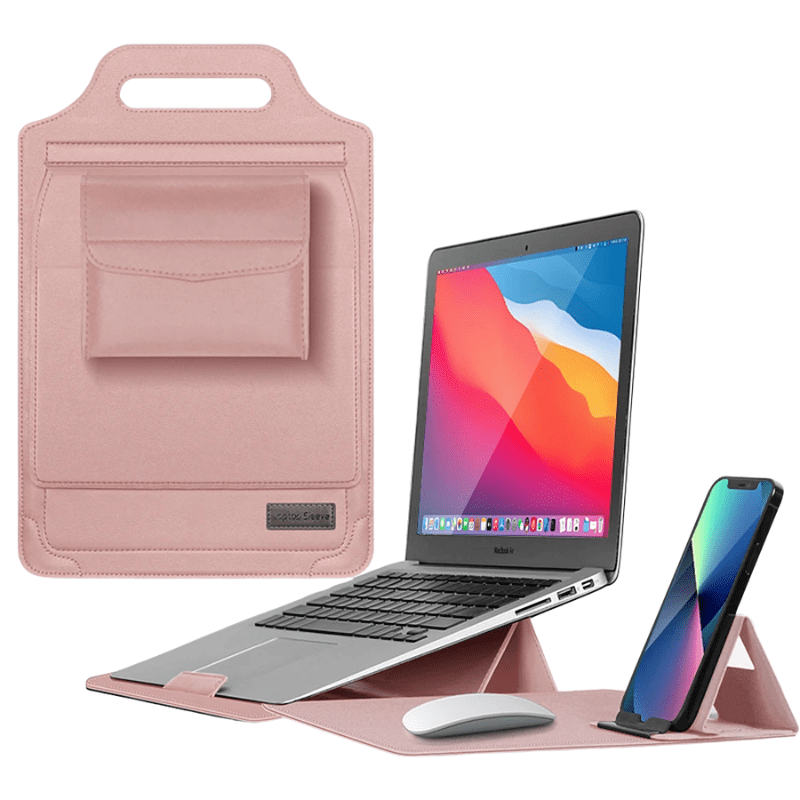 Laptophoes Bruin - Stijlvolle Veelzijdige Werkplek - Leer