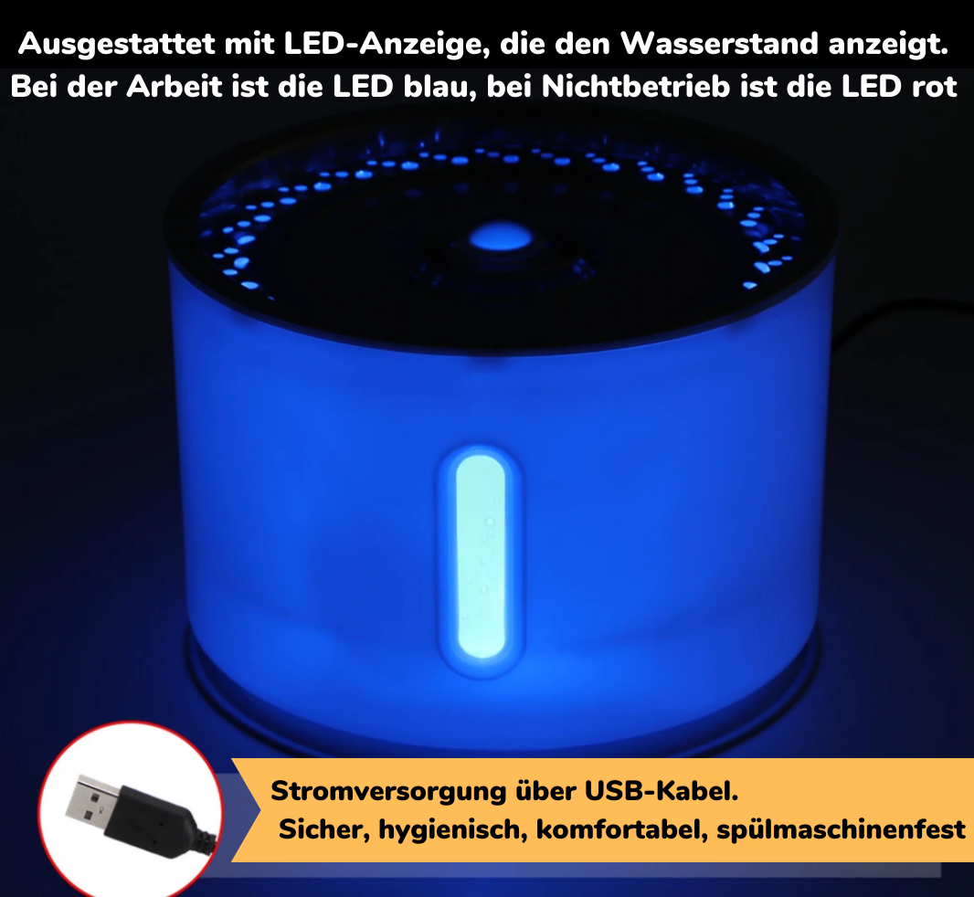 Automatische Drinkfontein voor Huisdieren - Kattendrinkbak Pro - Zilver