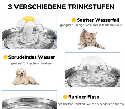 Automatische Drinkfontein voor Huisdieren - Kattendrinkbak Pro - Zilver