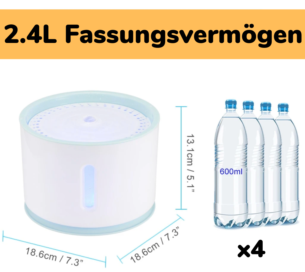 Automatische Drinkfontein voor Huisdieren - Kattendrinkbak Pro - Zilver
