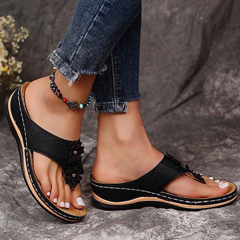 Slippers voor Dames, Zwart