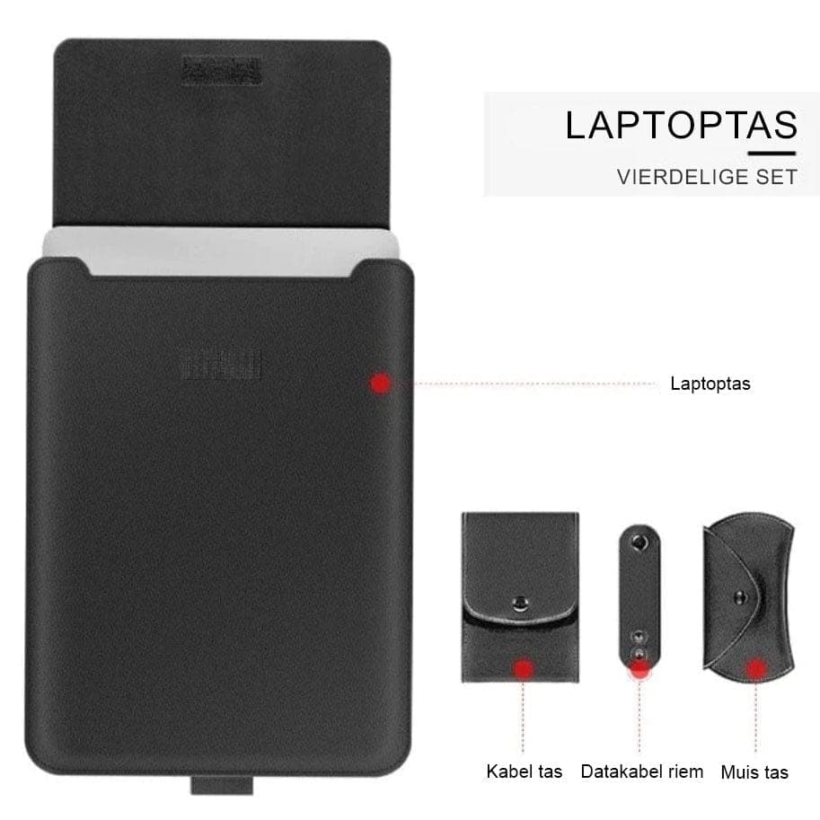 Laptoptas Zwart - Alles-in-Één Waterbestendig - Nylon